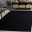 Alfombra exterior lavable trenzada 6x9ft negro reversible