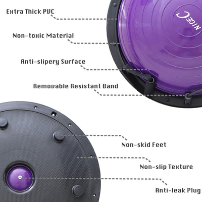 Pelota equilibrio con banda resistencia yoga fitness