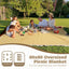 Alfombra 2en1 80x80" impermeable para picnic playa camping