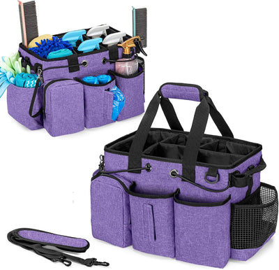 Organizador limpieza grande divisor desmontable asa morado