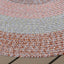 Alfombra decorativa ovalada 3x5ft color marrón y gris