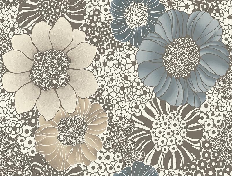 Papel tapiz despegar y pegar color marrón