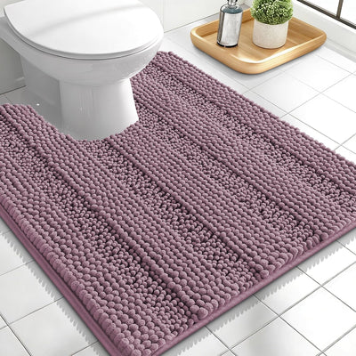 Alfombras Inodoro Forma U 24x20pulg Chenille Suave Absorbente