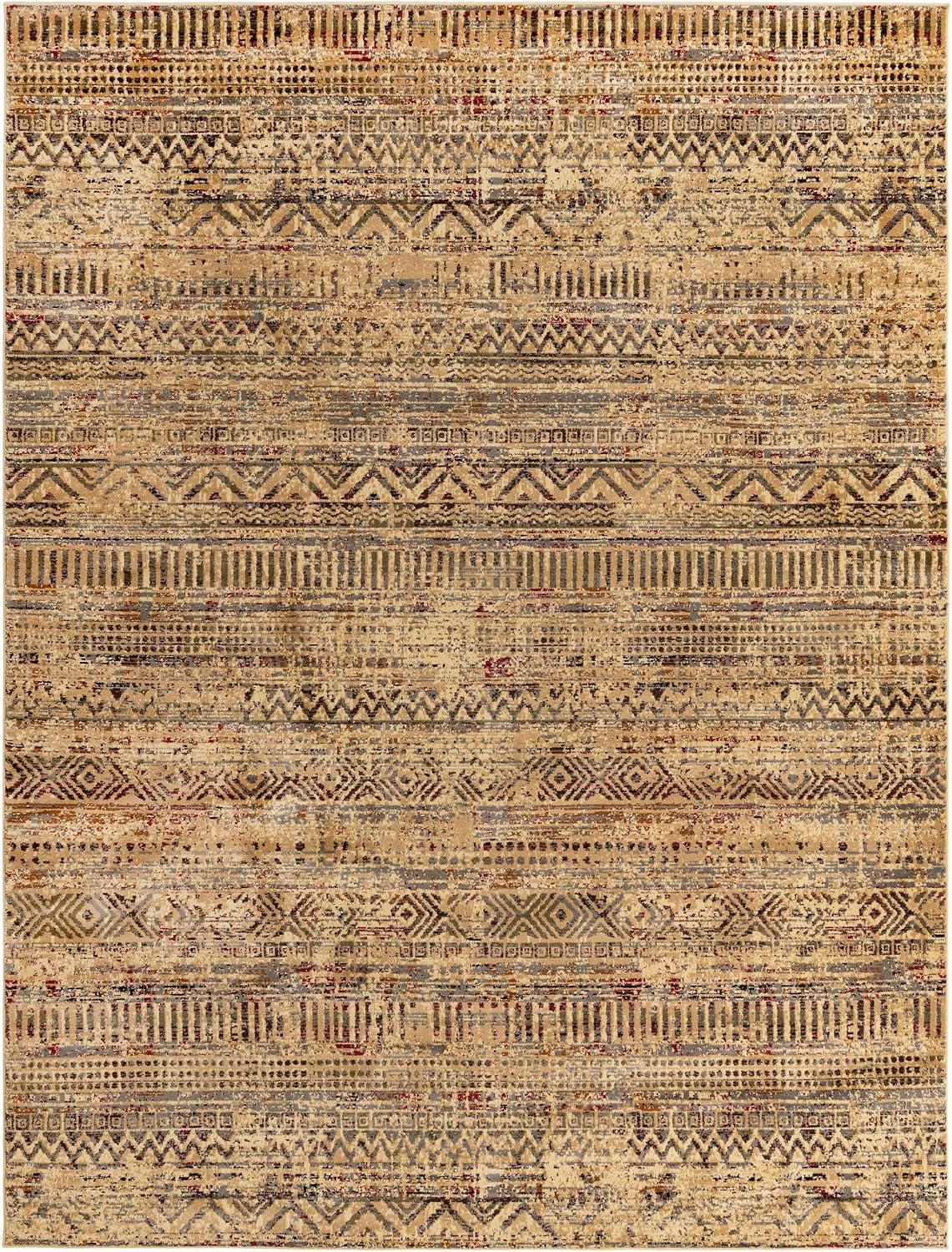 Alfombra área Saturn Collection 9x12ft beige gris