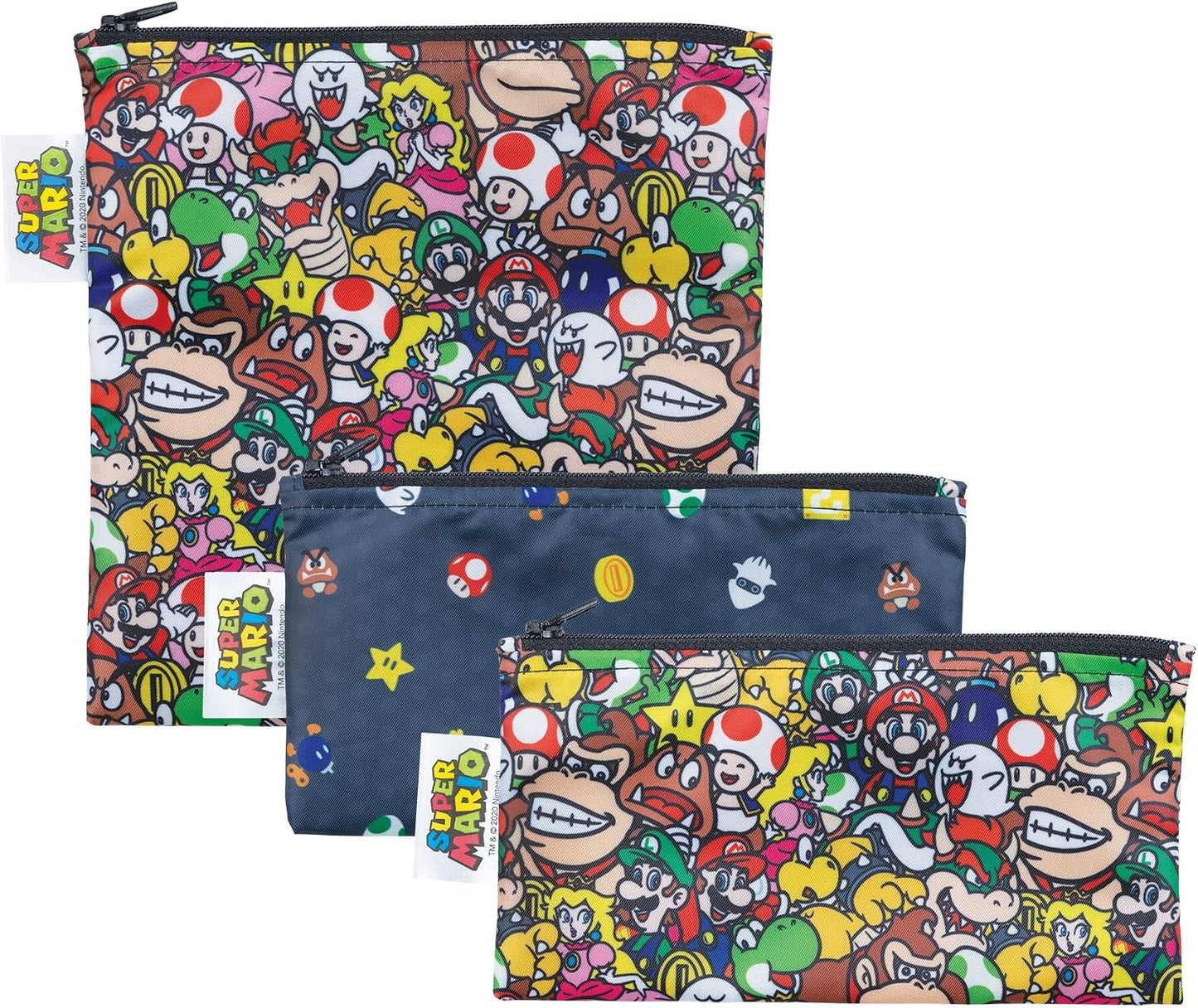 Bolsas reutilizables tela impermeable con cremallera