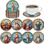Posavasos cristiano diseño diamantes 8uds decoración