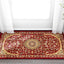 Alfombra medallón sultán negro oriental sala comedor