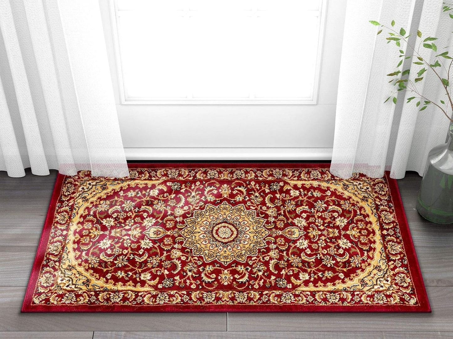 Alfombra medallón sultán negro oriental sala comedor