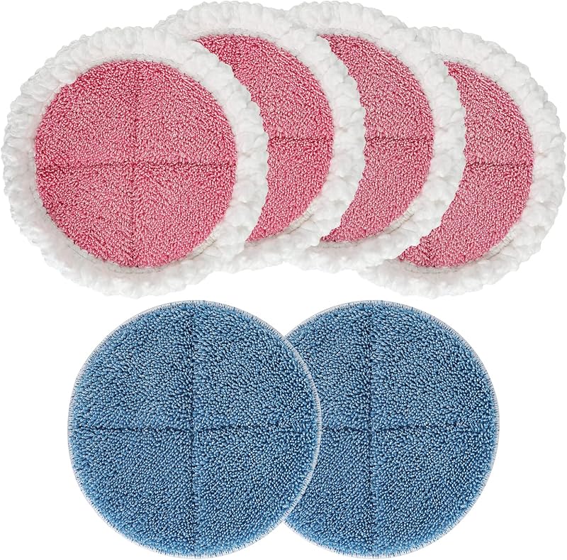 Almohadillas trapeador giratorias 7.28pulg redondas set 6