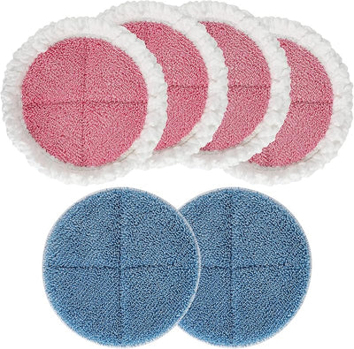 Almohadillas trapeador giratorias 7.28pulg redondas set 6