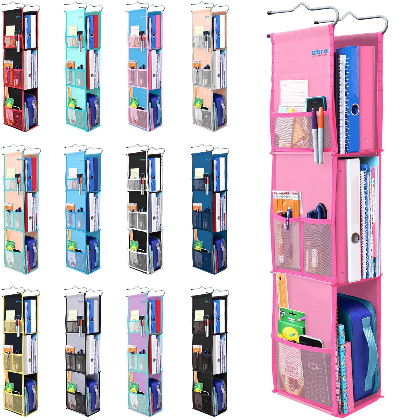Organiz. colgante 3 estantes 6x9" tela ecológica