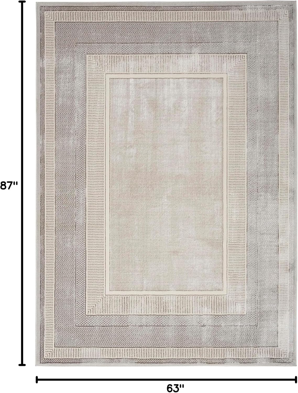 Alfombra plateada 5x7pies dormitorio sala comedor