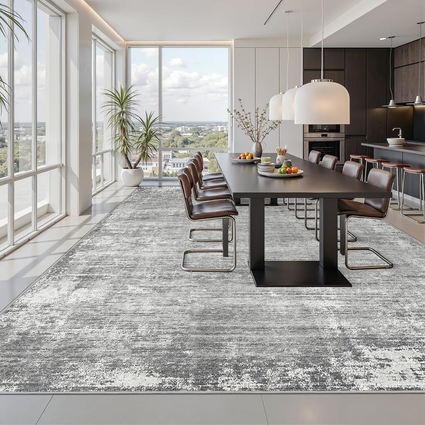 Alfombra 8x10pulg sala dormitorio antiderrap resistente