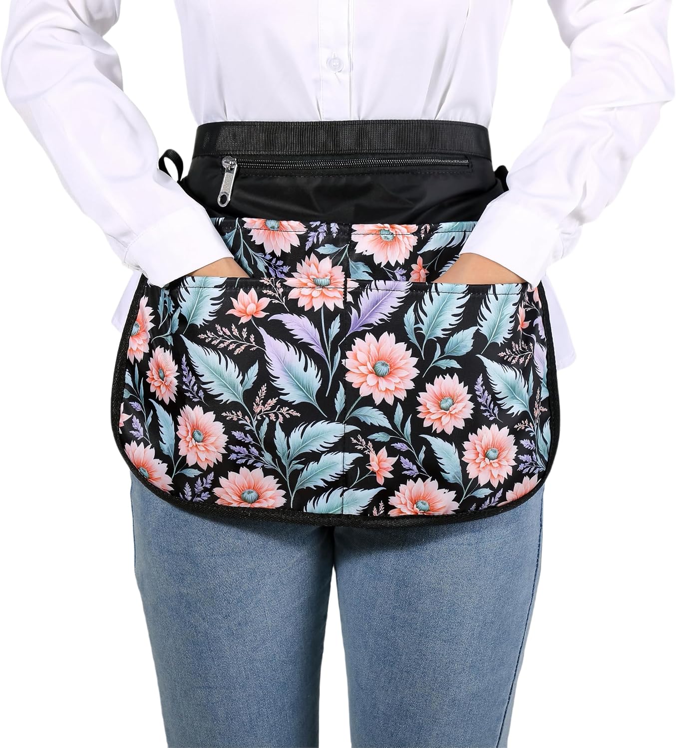 Delantal Organizador con 5 Bolsillos Impermeable Mujer