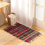 Alfombra trapo chindi reversible borlas 20x32pulg estilo boho