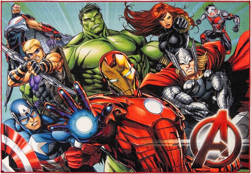 Alfombra Marvel Avengers antiderrap niños