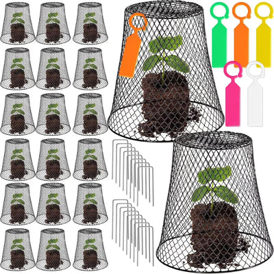 20 Cubiertas Alambre Pollo 11pulg Protector Plantas Jardín