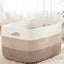 Cesta rectangular tejida para lavandería 65l habitación