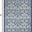 Alfombra pasillo moderna gris/azul 2x6ft