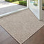 Tapete puerta 17x30pulg antiderrap perfil bajo beige