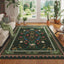 Alfombra 8x10 lavable vintage florales antiderrap para sala