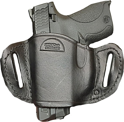 Funda lateral cuero negro para Walther P-22