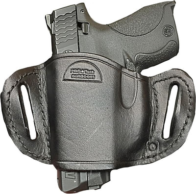Funda lateral cuero negro para Walther P-22