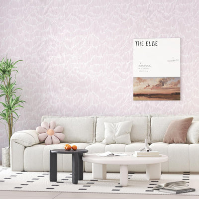 Papel tapiz rayas rosadas bohemio 17x78pulg autoadhesivo