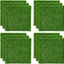 12 Pzas Césped Falso 6x6" para Jardín Miniatura