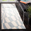Alfombra abstracta 2x3ft lana y viscosa negro/marfil