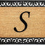 Felpudo monograma letra S 18x30"