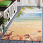 Alfombra pasillo 2ft8pulg x10ft5pulg conchas playa