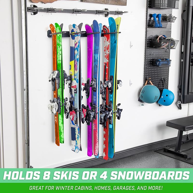 Estante pared para esquís y snowboard 2 u 8