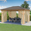 6 Pzas Cortinas impermeables patio 110x84pulg