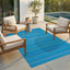 Alfombra exterior impermeable plástico reciclado rayas