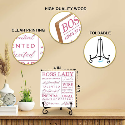 Placa madera citas inspiradoras soporte metal decoración oficina