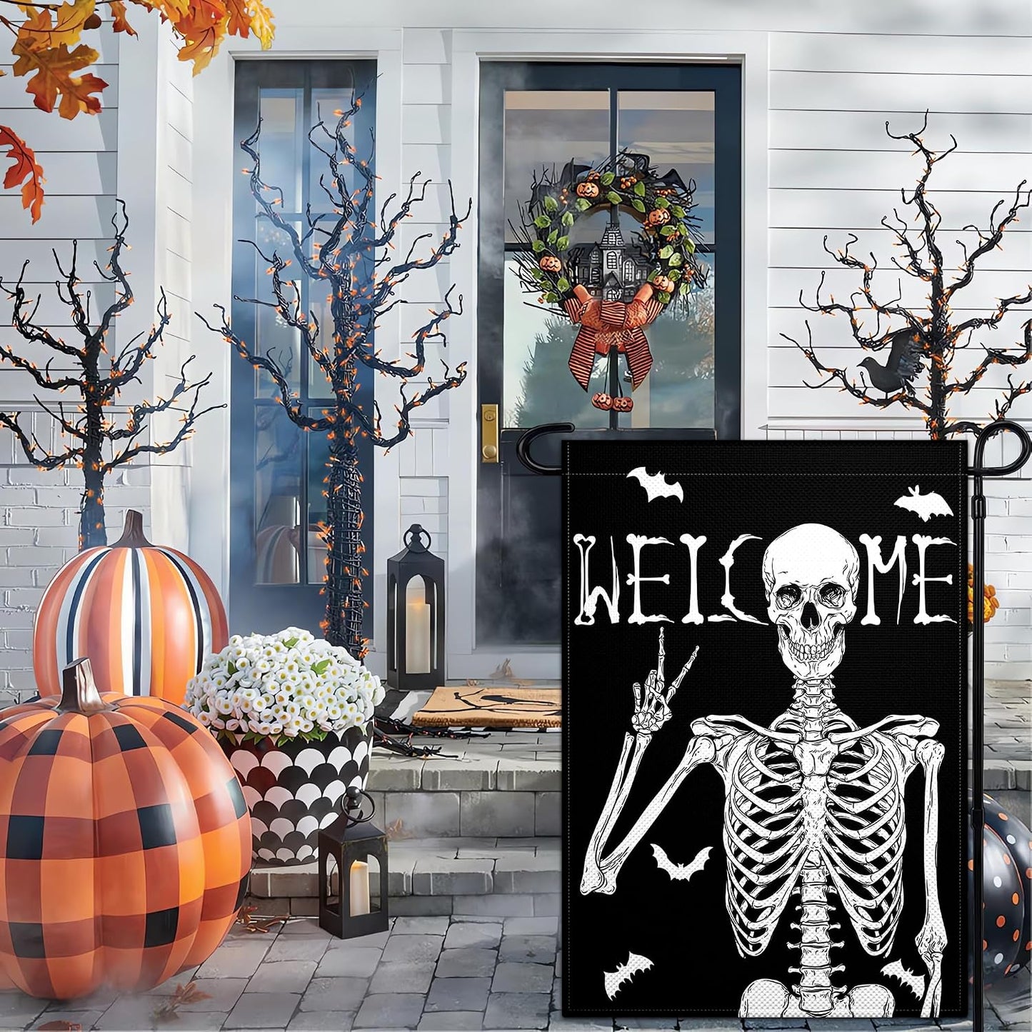 Bandera Halloween 12x18pulg decoración exterior e interior