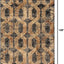 Alfombra rectangular 6x9ft color negro y marrón claro