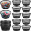 12 Soportes Clips Metal Negro Mesa Oficina Aula