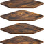 Estante esquinero flotante madera rústica set 4