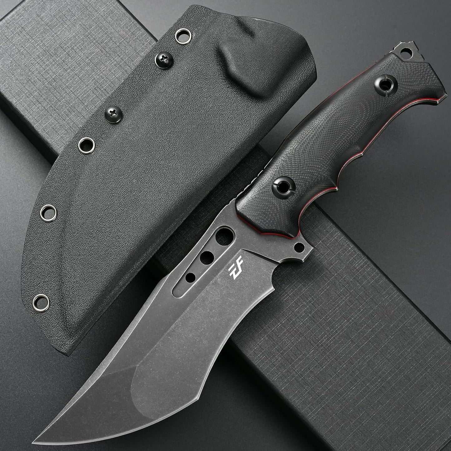 Cuchillo EDC Hoja AUS-10 G10 Mango Negro