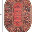 Alfombra quepos tribal oval 4'1x6'1 multi/negro
