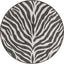 Alfombra Tsavo redonda 4ft1" blanco/negro