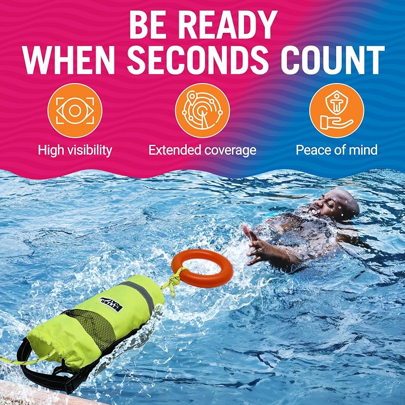 Bolsa tiro agua cuerda rescate kayak