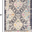 Alfombra decorativa 3x5ft diseño bohemio diamantes negro