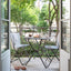 Mesa decorativa acero titanio plegable patios terrazas