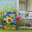 Bandera jardín girasoles 12x18pulg arpillera doble cara