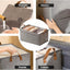 Contenedor ropa tela acero 23L 4uds apilable gris