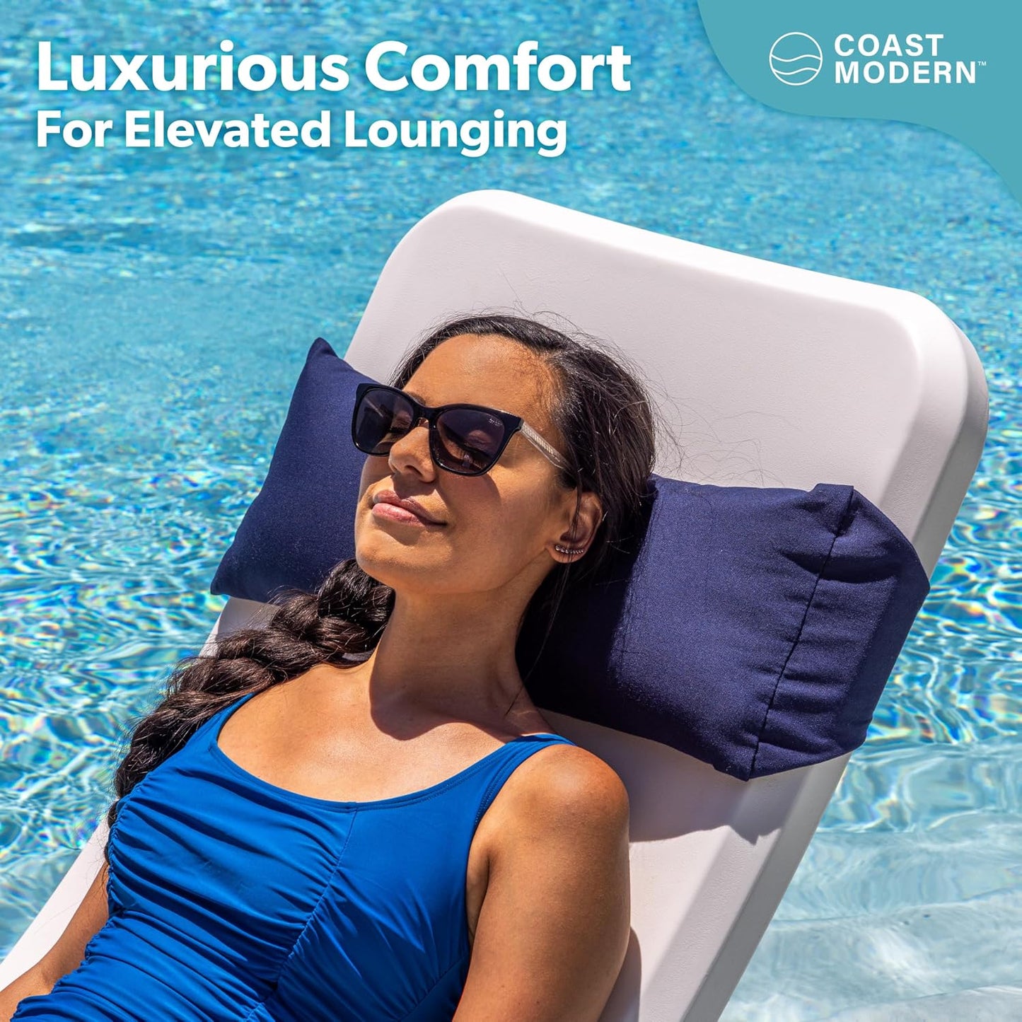 Almohadas impermeables para reposacabezas tumbona piscina