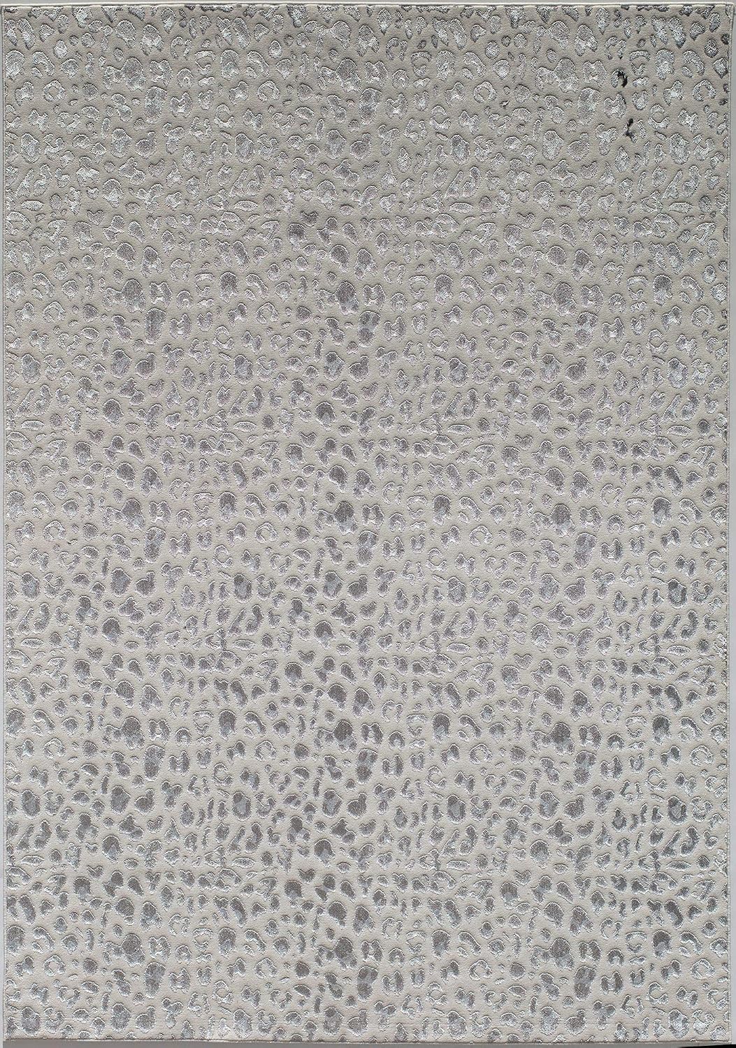 Alfombra área vintage 2'3"x8' Natura Snow Leopard